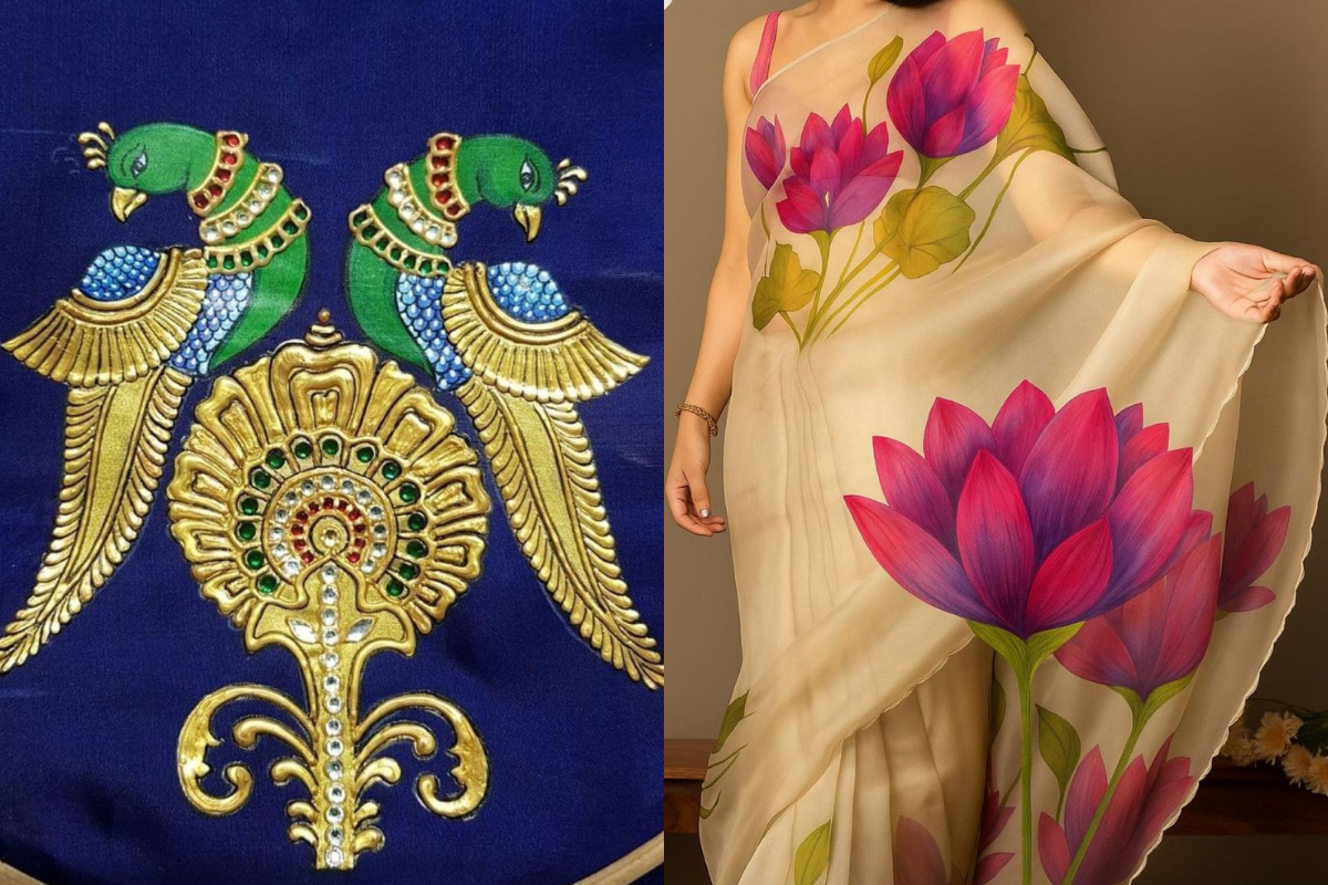 Fabric Painting on Blouse